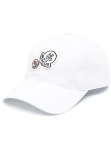 Moncler casquette à patch logo - Blanc