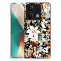 TPU Case voor Xiaomi Redmi Note 13 5G Dark Flowers