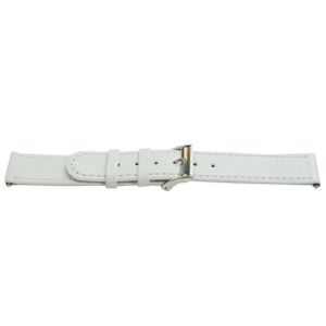 Horlogeband Universeel H500 Leder Wit 22mm