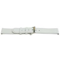 Horlogeband Universeel H500 Leder Wit 22mm