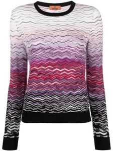 Missoni zigzag-woven crew-neck jumper - Blanc