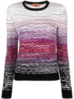 Missoni zigzag-woven crew-neck jumper - Blanc - thumbnail