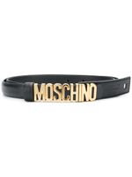 Moschino ceinture à plaque logo - Noir