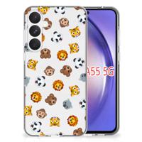 TPU bumper voor Samsung Galaxy A55 Dieren Emojis - thumbnail