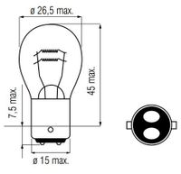 Bosma Lamp 12V-21/5W BAY15D