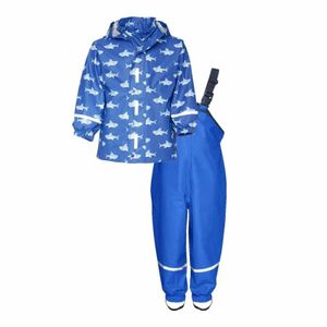 Playshoes regenpak 2-delig vissen blauw Maat