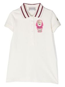 Moncler Enfant logo-patch short-sleeve dress - Blanc