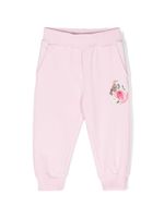 Monnalisa pantalon de jogging à fleurs brodées - Rose