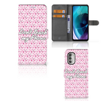 Motorola Moto G51 5G Portemonnee Hoesje Flowers Pink DTMP