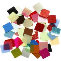 Creotime mozaiek folie diverse kleuren 10x10 mm 250 gram