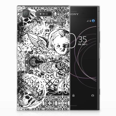 Silicone Back Case Sony Xperia XZ1 Skulls Angel