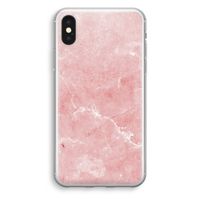 Roze marmer: iPhone XS Transparant Hoesje