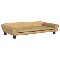 vidaXL Hondenmand 100x50x21 cm fluweel bruin, hondenbank, hondenbed, dierenmand, huisdierenbank, huisdierenmand, dierenbed, huisdierenbed