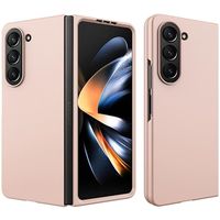 Samsung Galaxy Z Fold5 Geruberiseerd Kunststof Hoesje - Rose Gold