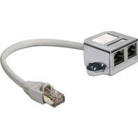 Delock 65177 RJ45-poortverdubbelaar 1 x RJ45-stekker naar 2 x RJ45-aansluiting (2 x Ethernet)