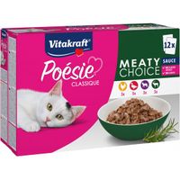 Vitakraft Poésie Classique Meaty Choice in saus natvoer kat (12 x 85 g) 3 verpakkingen (36 x 85 g) - thumbnail