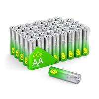 GP batterijen AA (Mignon, LR6) 1,5 V, 40 stuks voorraadpak, Super Alkaline LongLife technologie, 40 stuks