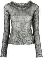 KNWLS haut à imprimé Halcyon Gothic Lace - Gris