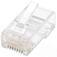 Intellinet 502399 Intellinet verpakking van 100 stuks Cat5e modulaire RJ45-stekkers UTP 3-voudige klem voor massieve draad 100 stekkers per pot 502399