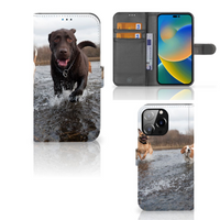 iPhone 14 Pro Max Telefoonhoesje met Pasjes Honden Labrador