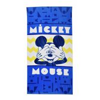 Disney Badlaken Mickey Junior 70 X 140 Cm Katoen Blauw/geel
