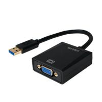 LogiLink UA0231 USB / VGA Adapter [1x USB 3.2 Gen 1 stekker A (USB 3.0) - 1x VGA-bus] Zwart 10.00 cm - thumbnail