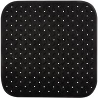 Douche/bad anti-slip mat badkamer - rubber - zwart - 54 x 54 cm - vierkant