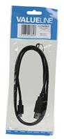 Valueline VLCP60500B10 USB-kabel 2.0 A stekker naar Micro USB B stekker 1 m