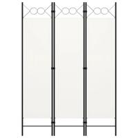 vidaXL Kamerscherm met 3 panelen 120x180 cm wit
