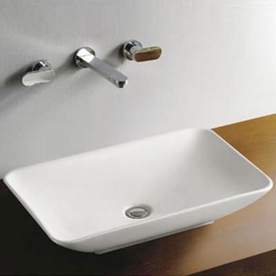 Waskom Opbouw Kare Rechthoek 58x36x11,5cm Keramiek Glans Wit Waskom Opbouw Kare Rechthoek 58x36x11,5cm Keramiek Glans Wit