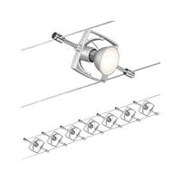 Paulmann 94152 Mac II Kabelsysteem, maximaal 7x 10W, chroom mat, metaal, kabellamp, kunststof, plafondlamp, GU5,3, zonder verlichtingsmiddel