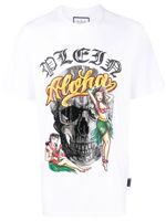 Philipp Plein t-shirt Hawaii à manches courtes - Blanc