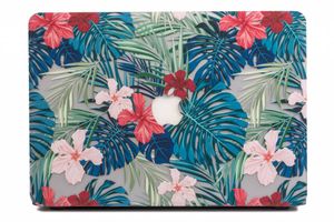 Lunso MacBook Pro 13 inch (2016-2019) cover hoes - case - Tropical Leaves red