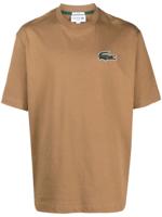 Lacoste T-shirt met logopatch - Bruin