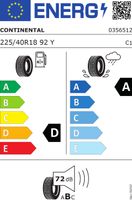 Continental Sc-5 ### fr xl 225/40 R18 92Y CO2254018YCSC5