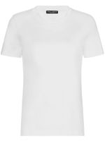 Dolce & Gabbana t-shirt en coton à logo embossé - Blanc