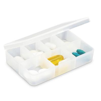 Medicijnen doosje/pillendoosje 7 vakjes transparant 8,5 cm - Pillendoosjes Medicijnen doosje/pillendoosje 7 vakjes transparant 8,5 cm - Pillendoosjes