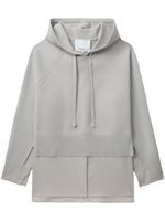 3.1 Phillip Lim hoodie superposé à manches longues - Gris - thumbnail