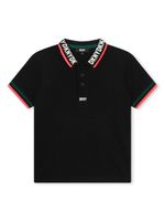 Dkny Kids polo à logo imprimé - Noir - thumbnail