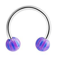 Circular barbell Chirurgisch staal 316L / Acryl Circular Barbells - thumbnail