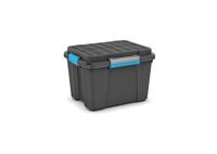 Kis opbergdoos Scuba Box 43 liter in zwart-blauw, plastic, 59,5 x 39 x 34 cm