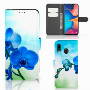 Samsung Galaxy A30 Hoesje Orchidee Blauw - Cadeau voor je Moeder