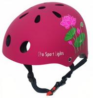 Pro Sport Lights fietshelm bloem junior polystyreen roze maat S