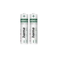 Hama - Oplaadbare batterijen AAA 1,2 V, 1000 mAh, NiMH (2 stuks)