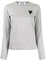 Comme Des Garçons Play t-shirt à patch logo - Gris - thumbnail