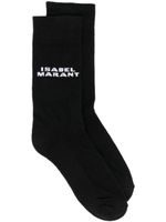 ISABEL MARANT chaussettes Dawi à logo intarsia - Noir