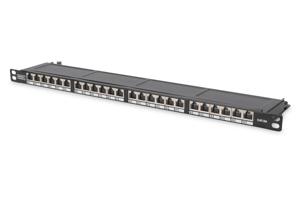 Digitus DN-91624S-SL-SH 24 poorten Netwerkpatchpaneel 483 mm (19) CAT 6 0.5 HE Ingericht