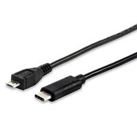 Equip USB 2.0 kabel MicroB->C M/M 1,0 m Type C Polybag