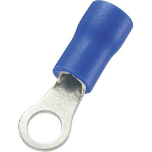 TRU COMPONENTS 746542 Ringkabelschoen Dwarsdoorsnede (max.): 2.50 mm² Gat diameter: 4.2 mm Deels geïsoleerd Blauw 100 stuk(s)