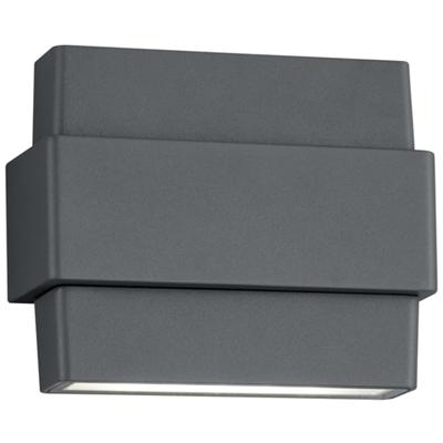 LED Tuinverlichting - Wandlamp Buitenlamp - Trion Padony Up and Down - 9W - Warm Wit 3000K - Waterdicht IP54 - Mat Antraciet - Aluminium